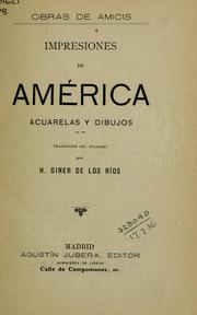 Cover of: Impresiones de América by Edmondo De Amicis