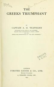 Cover of: The Greeks triumphant by Albert H. Trapman