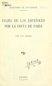 Cover of: Viajes de los Españoles por la costa de Paria. by Martín Fernández de Navarrete