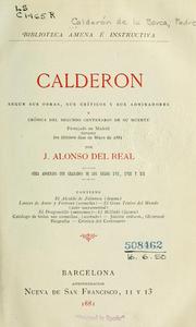 Cover of: Calderon by Pedro Calderón de la Barca