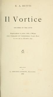 Cover of: Il vortice, dramma in tre atti.