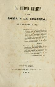 Cover of: La ciudad eterna by J. B. Page, J. B. Page