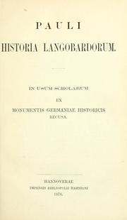 Cover of: Pauli Historia Langobardorum.
