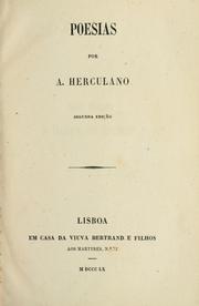 Cover of: Poesias by Alexandre Herculano