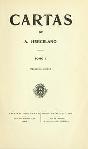 Cover of: Cartas de A. Herculano. by Alexandre Herculano