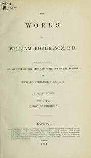 Cover of: Works by William Robertson