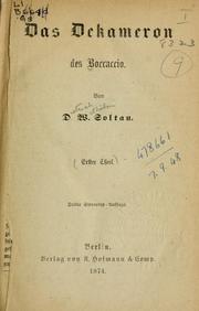 Cover of: Das Dekameron