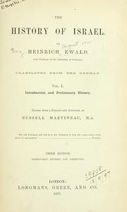 Cover of: History of Israel