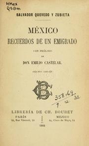 Cover of: México: recuerdos de un emigrado