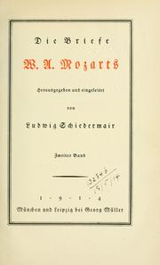 Cover of: Die Briefe W.A. Mozarts und seiner Familie by 