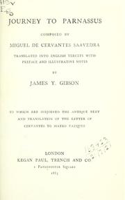 Cover of: Journey to Parnassus by Miguel de Cervantes Saavedra