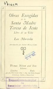 Cover of: Obras escogidas de la santa madre Teresa de Jesús ...