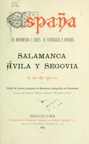 Cover of: Salamanca, Ávila y Segovia