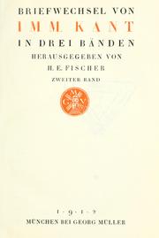 Cover of: Briefwechsel von Imm. Kant