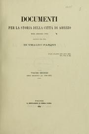 Cover of: Documenti per la storia della città di Arezzo nel medio evo.