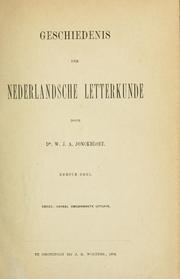 Cover of: Geschiedenis der Nederlandsche letterkunde