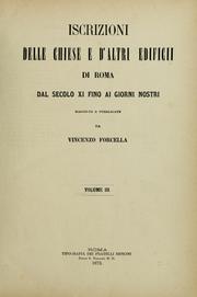 Cover of: Iscrizioni delle chiese e d'altri edificii di Roma dal secolo 11 fino ai giorni nostri