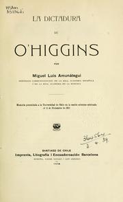 Cover of: La dictadura de O'Higgins.