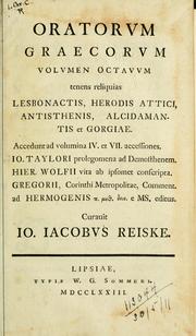 Cover of: Oratorum graecorum.