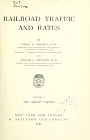 Cover of: Railroad traffic and rates.