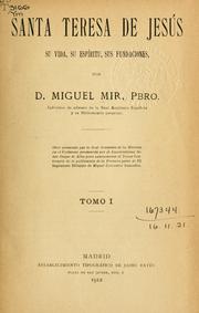 Cover of: Santa Teresa de Jesús by Miguel Mir