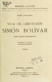 Cover of: Vida del libertador Simón Bolivar.