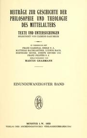 Cover of: Peter Abaelards philosophische Schriften by Peter Abelard