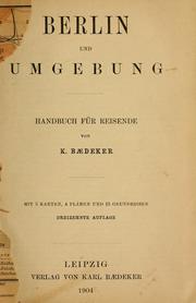 Cover of: Berlin und Umgebung: Handbuch für Reisende