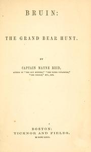 Cover of: Bruin: the grand bear hunt
