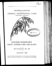 Cover of: Results obtained in 1896 from trial plots of grain, fodder corn and roots