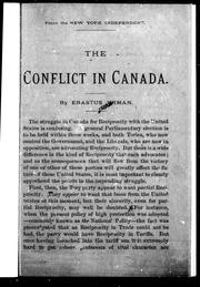 Cover of: The conflict in Canada by Erastus Wiman
