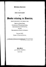 Cover of: A dictionary of books relating to America by Joseph Sabin, Joseph Sabin