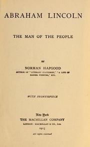 Cover of: Abraham Lincoln: the man of the people