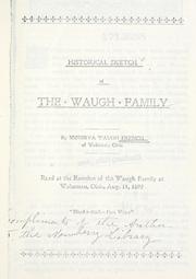 Historical sketch of the Waugh family by Minerva Waugh French