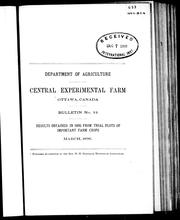 Cover of: Results obtained in 1895 from trial plots of important farm crops