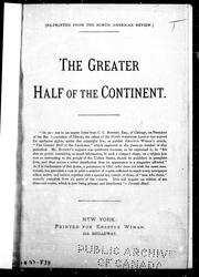 Cover of: The greater half of the continent