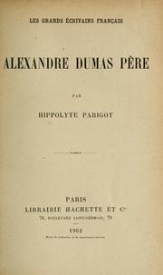 Cover of: Alexandre Dumas père