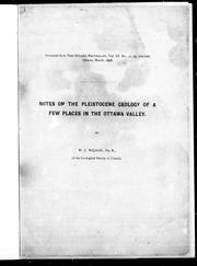 Cover of: Notes on the pleistocene geology of a few places in the Ottawa Valley | W. J. Wilson