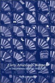Cover of: Early American Women by Nancy Woloch