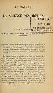 Cover of: La morale et la science des moeurs by Lucien Lévy-Bruhl