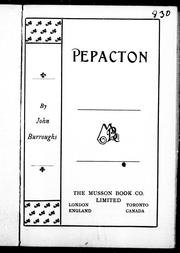 Cover of: Pepacton by John Burroughs