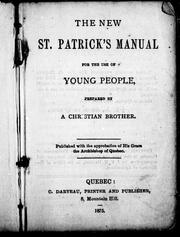 Cover of: The new St. Patrick's manual for the use of young people