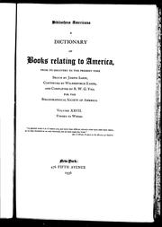 Cover of: A dictionary of books relating to America | Joseph Sabin