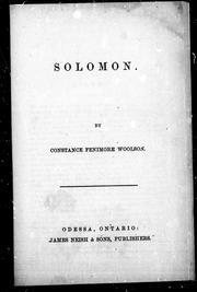 Cover of: Solomon by Constance Fenimore Woolson
