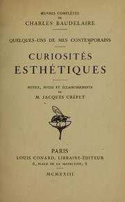 Cover of Curiosités esthétiques