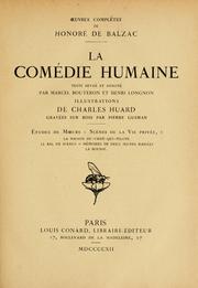 Cover of: La comédie humaine by Honoré de Balzac