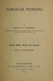 Cover of: Surgical nursing by Bertha M. Voswinkel