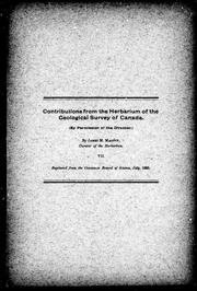 Cover of: Contributions from the herbarium of the Geological Survey of Canada by James M. Macoun