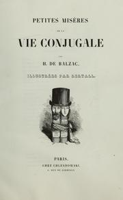 Cover of: Petites misères de la vie conjugale by Honoré de Balzac