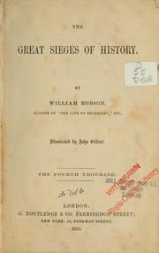 Cover of: The great sieges of history